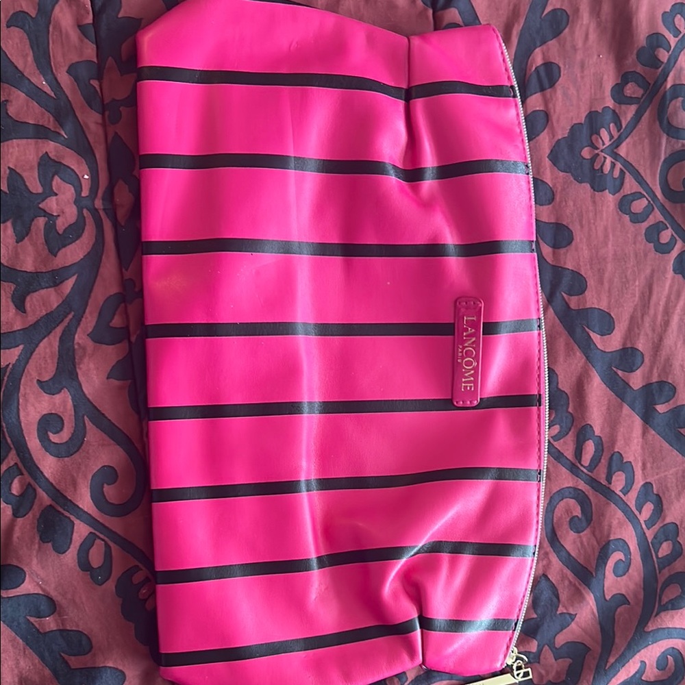 Lancome Pink and Black Pouch
